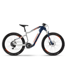 Велосипед HAIBIKE XDURO AllTrail 5.0 Carbon FLYON i630Wh 11 s. NX 27.5", рама L, сине-бело-оранжевый, 2020